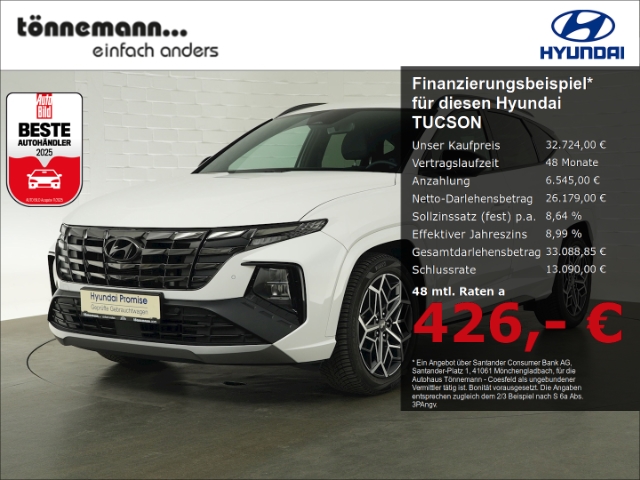 TUCSON T-GDI N-LINE 48V DCT 4WD+VOLL LED+NAVI+AROUND VIEW MONITOR+SITZHEIZUNG HI+KLIMASITZ+KRELL