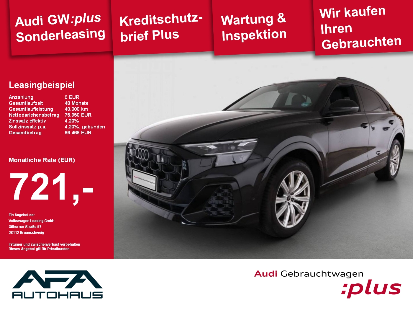 Q8 55 TFSI qu. tiptr. S-Line*Luft*AHK*Pano*21Zoll