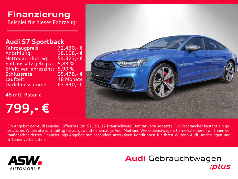 S7 Sportback quattro 3.0TDI Navi Matrix Pano B&O