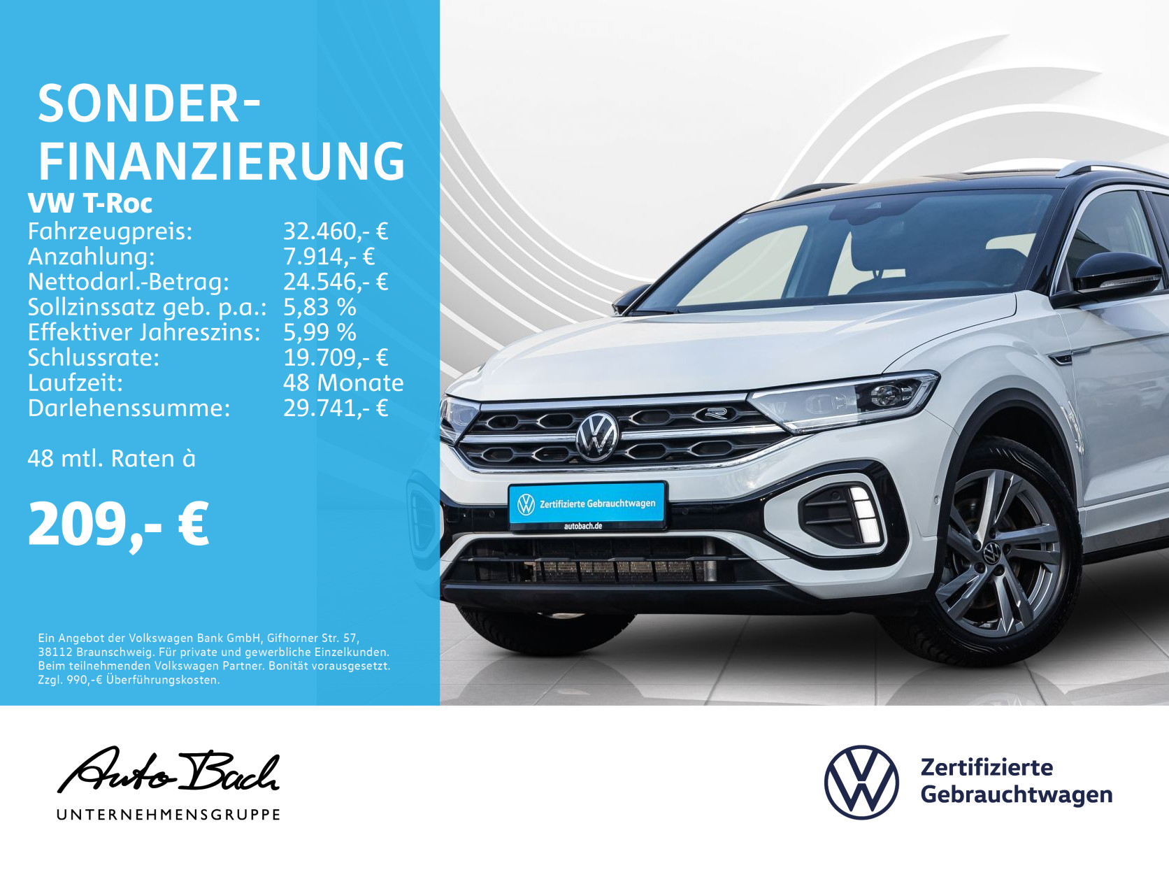 T-Roc 2.0 TDI DSG R-Line, Navi, LED, AHK, Rückfahrkamera, App-Connect, ACC