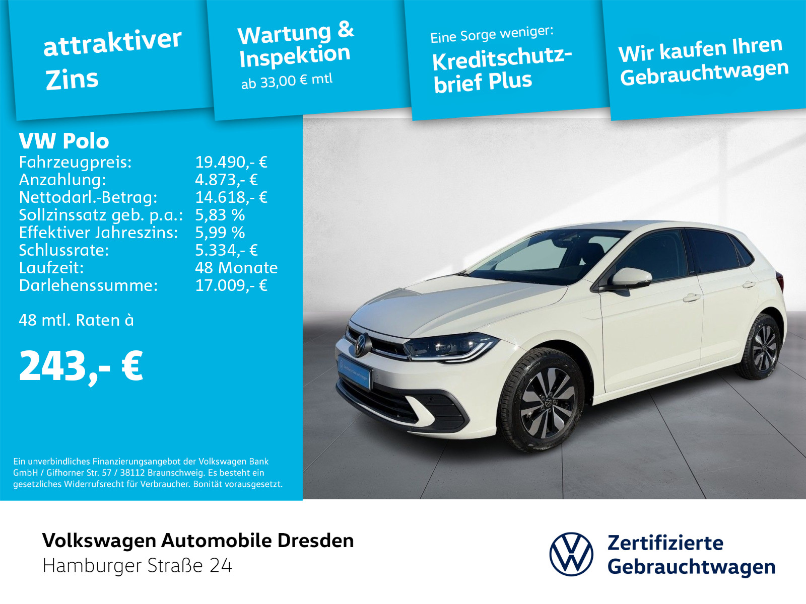 Volkswagen Polo 1.0 TSI Life LANE