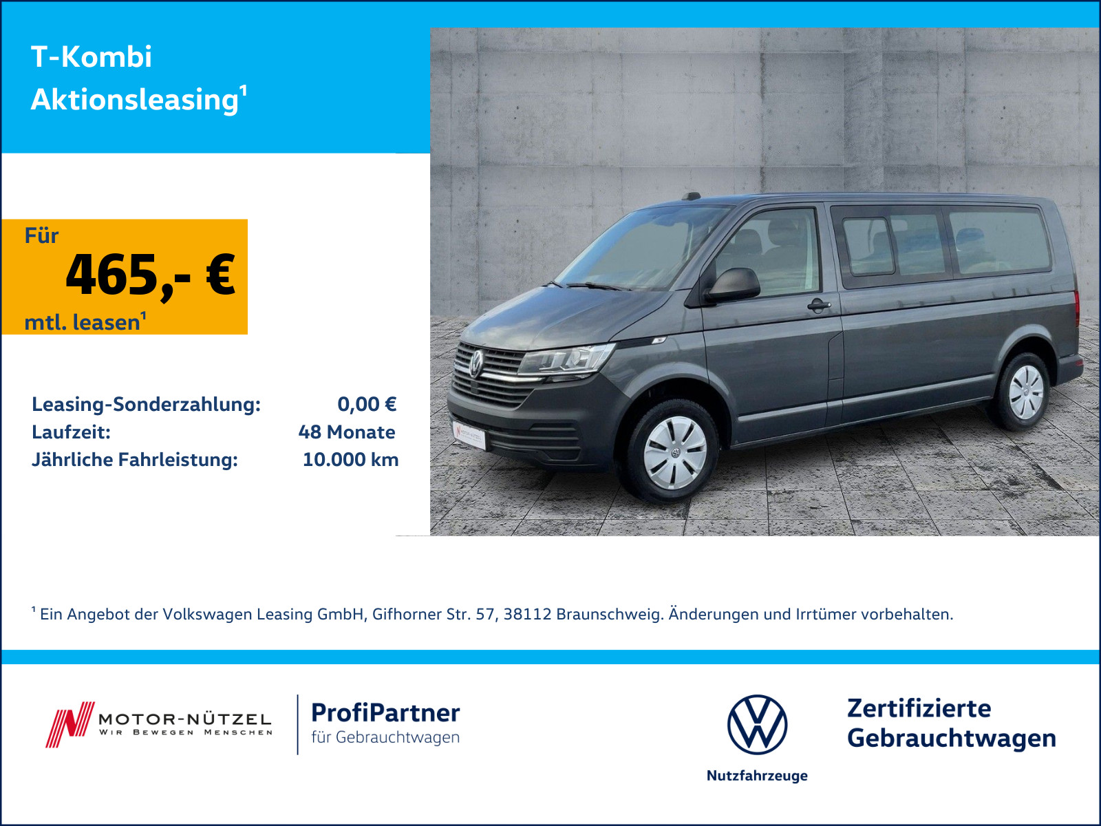 T6.1 Kombi lang 2.0 TDI NAV+PDC+GRA+AHK+9-SITZER