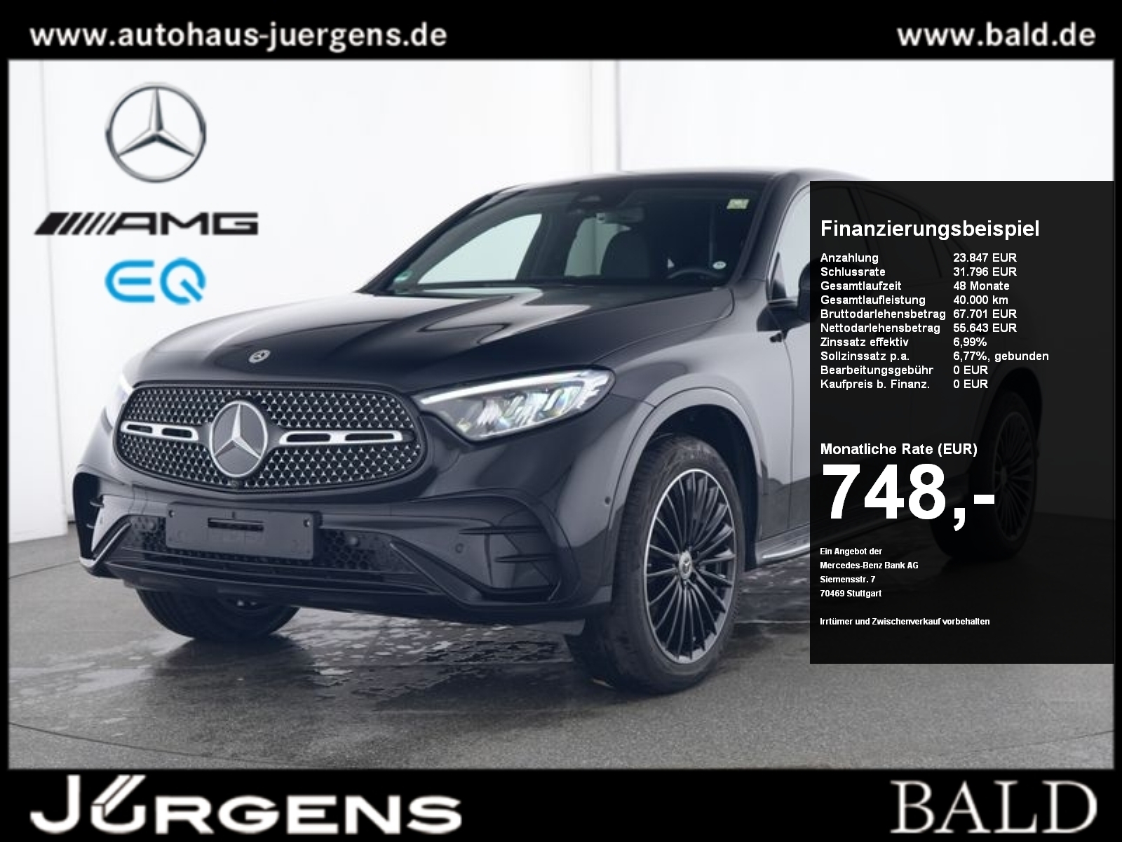 GLC 400 e 4M Coupé AMG/LED/Pano/AHK/360/Night