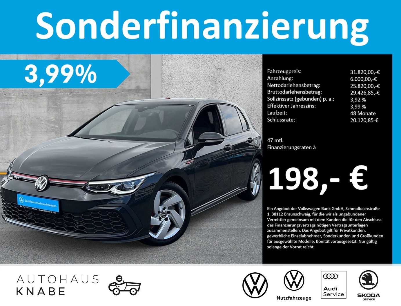 Golf VIII GTI DSG NAVI PANO KAMERA AHK