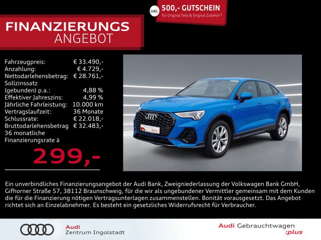 Q3 Sportback S line 35 TDI 2x LED ACC AHK NAVI
