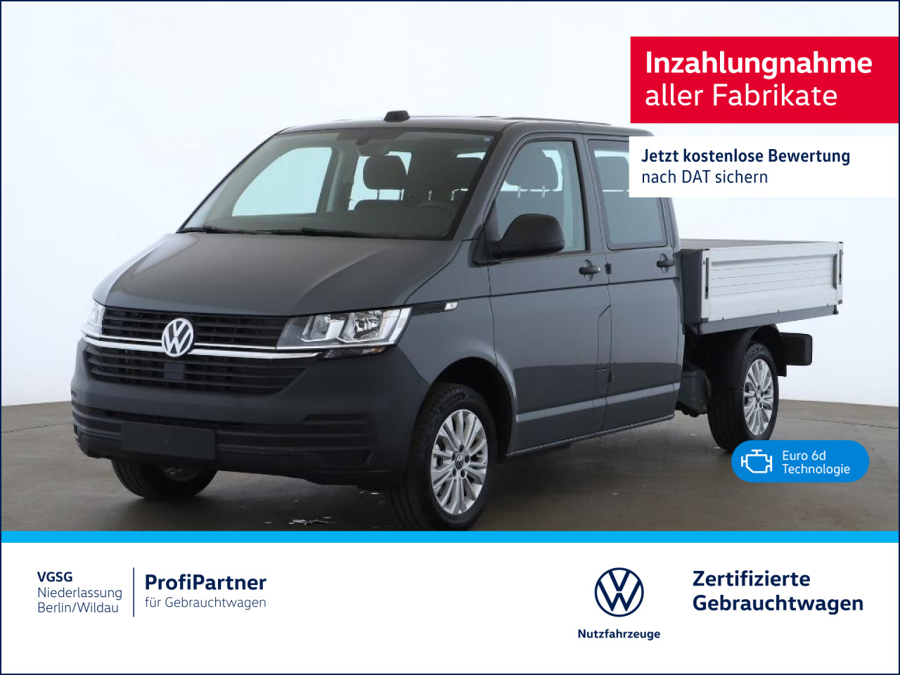 T6.1 DoKa Pritsche LR Navi Standhzg el. Fenster