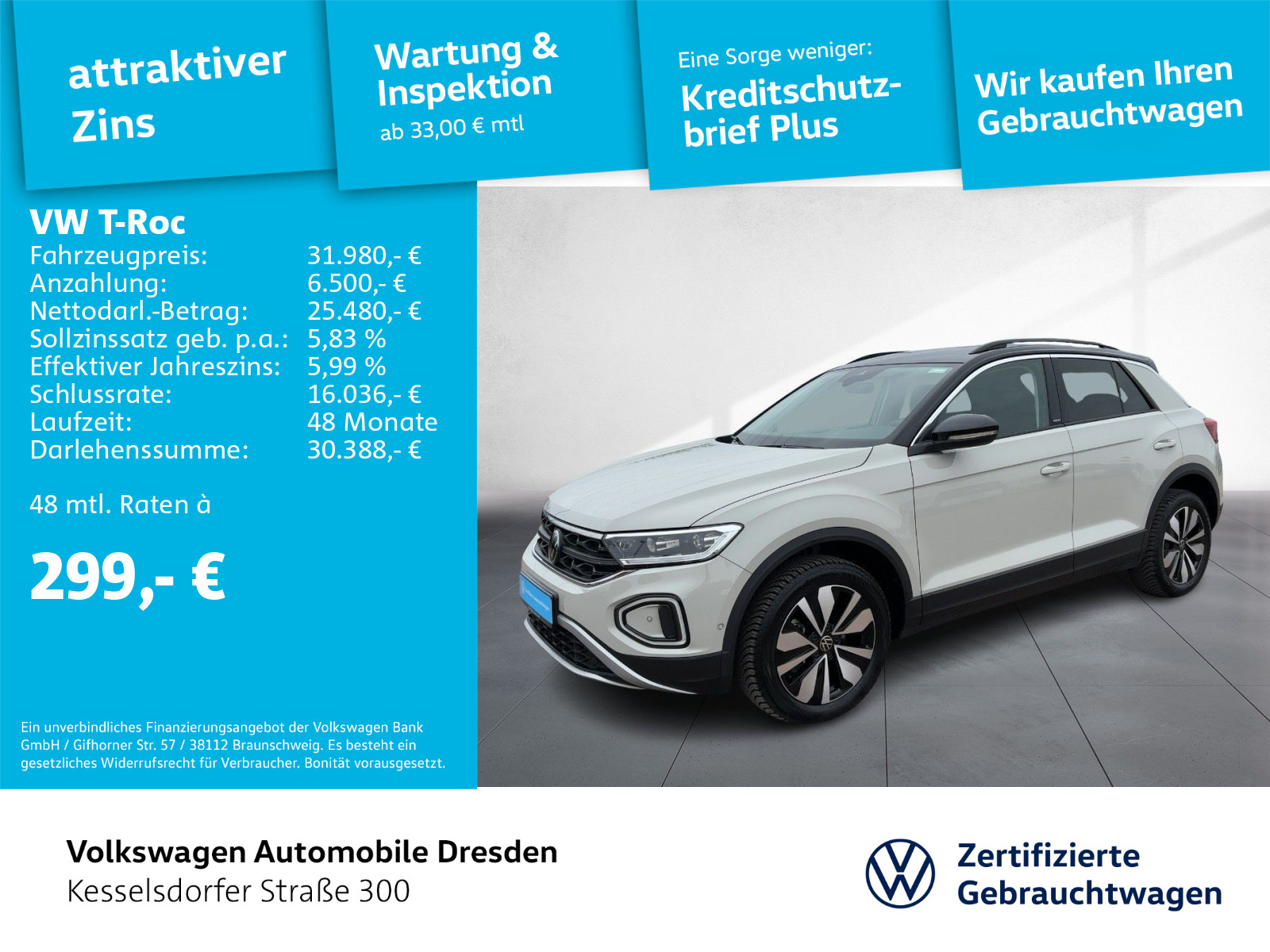 Volkswagen T-Roc 1.5 TSI Life LANE