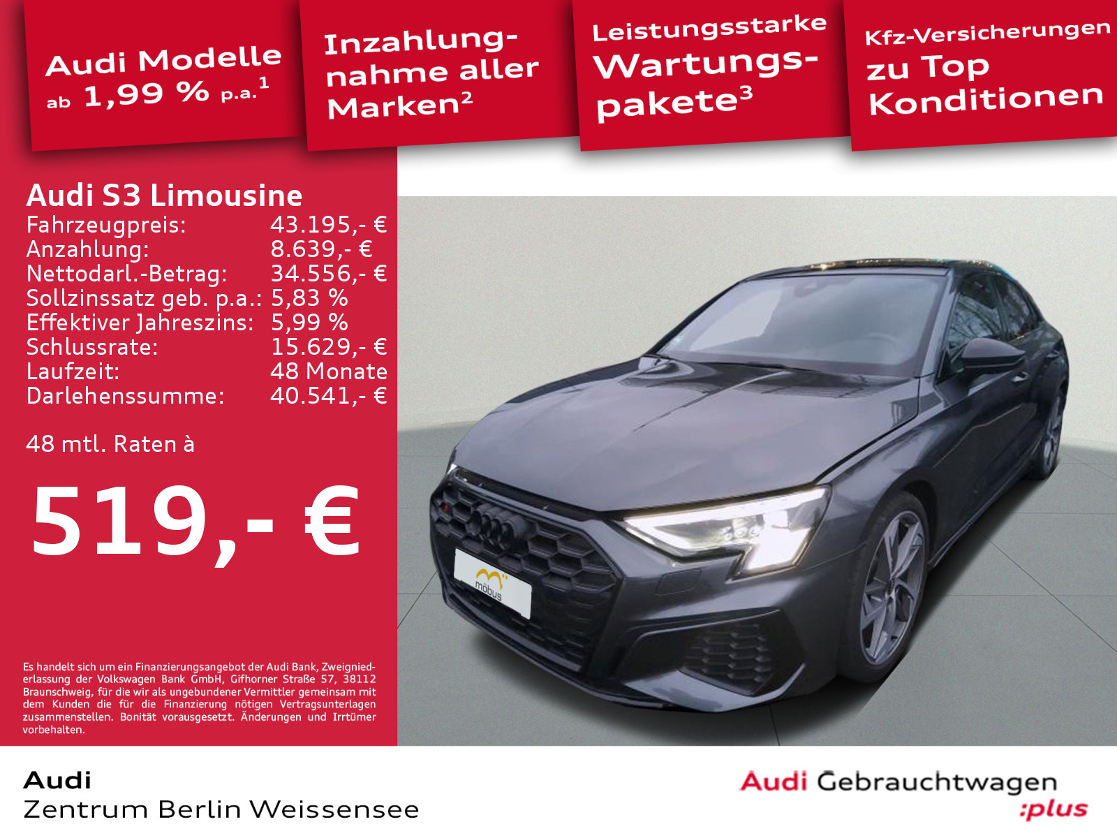 Audi S3 2.0 TFSI Limousine S-TRO QUA