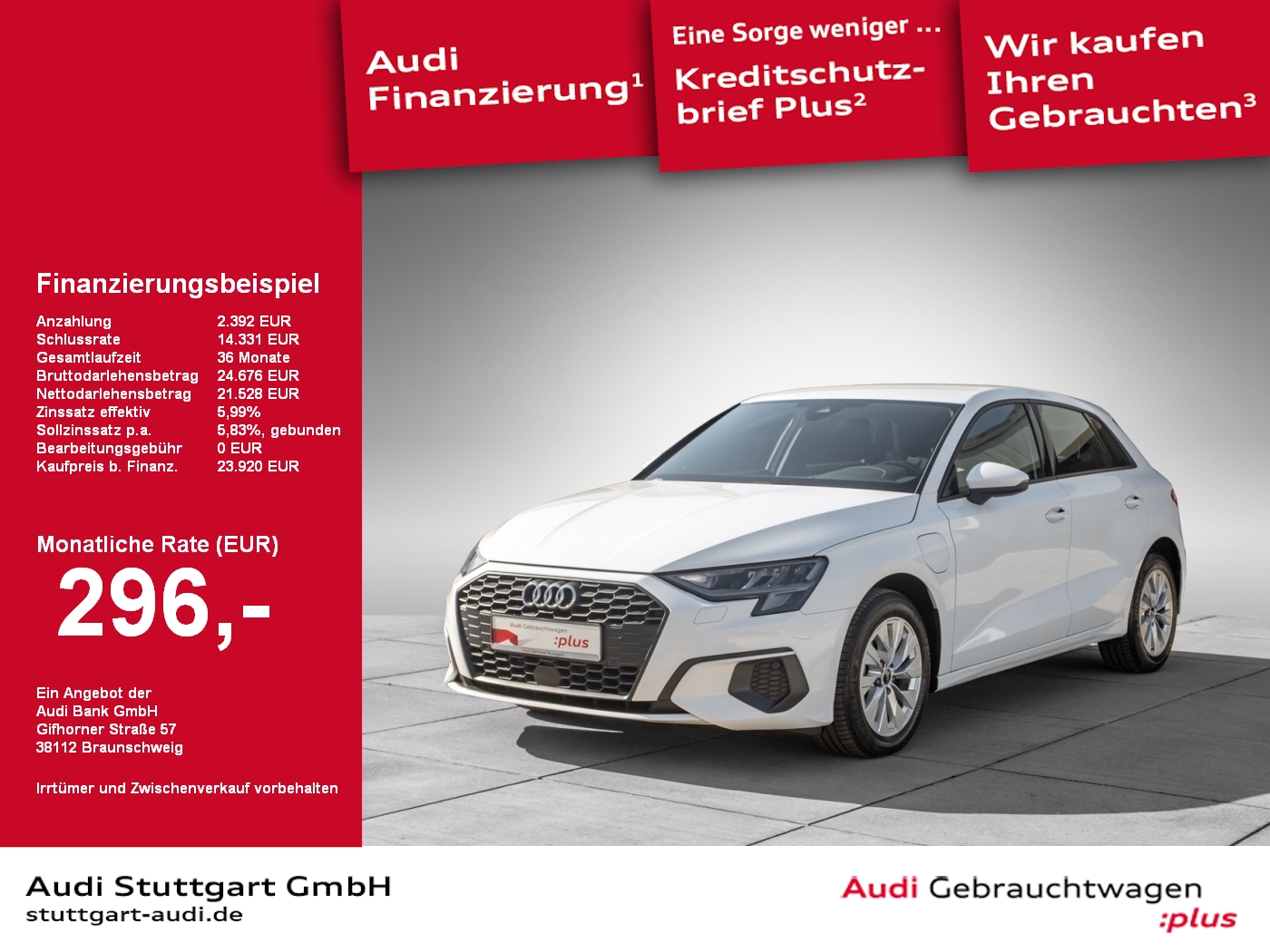 Audi A3 Sportback 40 TFSI e