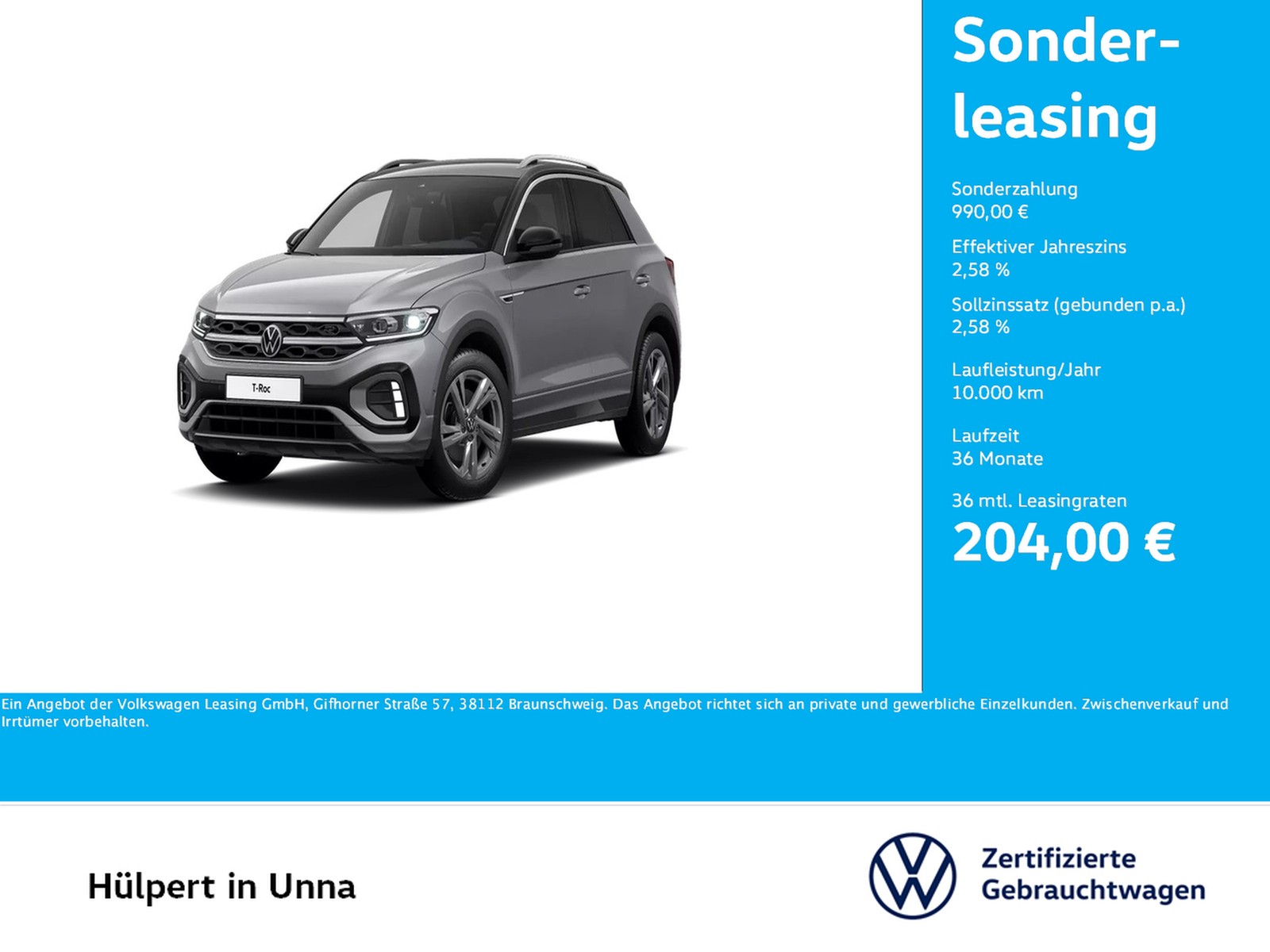 Volkswagen T-Roc 2.0 R-LINE LM17