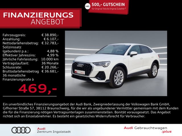 Q3 Sportback TFSI e 45 S tronic LED NAVI virtual