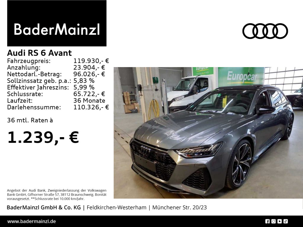 RS 6 Avant AHK Matrix HUD Keramik Pano 305km/h