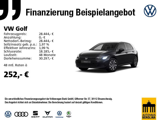 Golf VIII 1.5 eTSI Life DSG*StdHz*ACC*R-CAM*NAV*