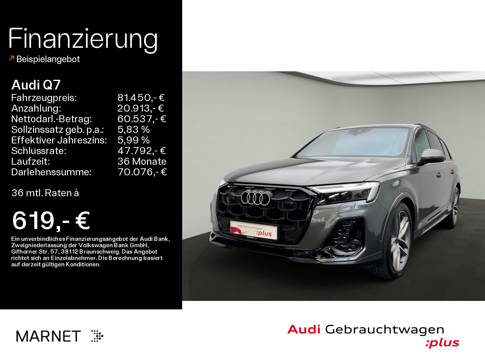 Q7 55 TFSI e quattro S line*Navi*Matrix*B&O*HUD*AHK*Pano*Virtual Cockpit*Kamera*Sitzheizung