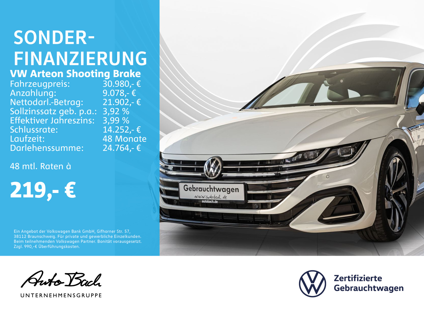 Arteon Shootingbrake 2.0 TDI "R-Line" DSG Navi LED Digital Cockpit ACC EPH DAB AHK