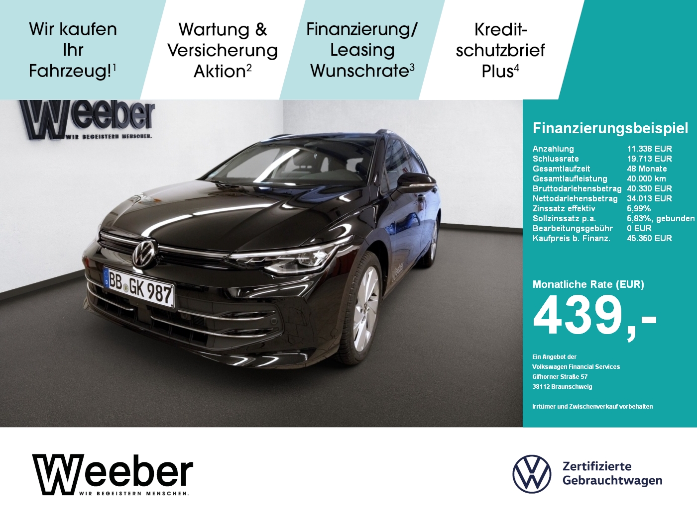 Golf Variant 2.0 l TDI DSG Goal Panodach AHK