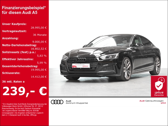 A5 Sportback 35 TFSI S-LINE B&O VIRTUAL LED SHZ INTERFACE Sport