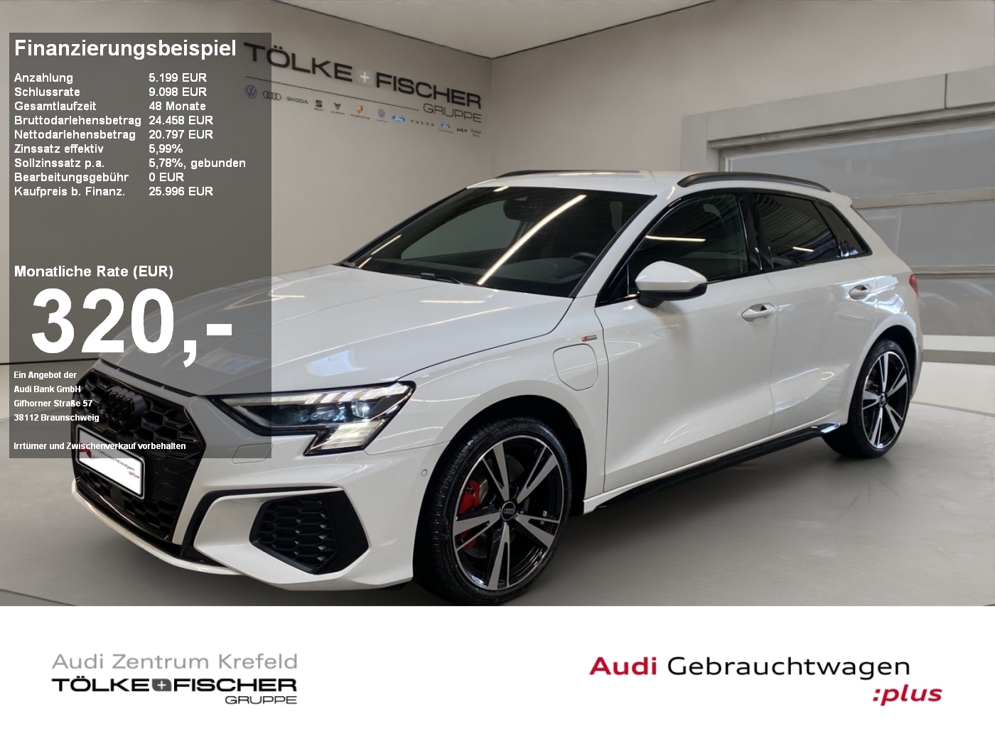 A3 Sportback 45 1.4 TFSI e S-Line S-line ACC AUT