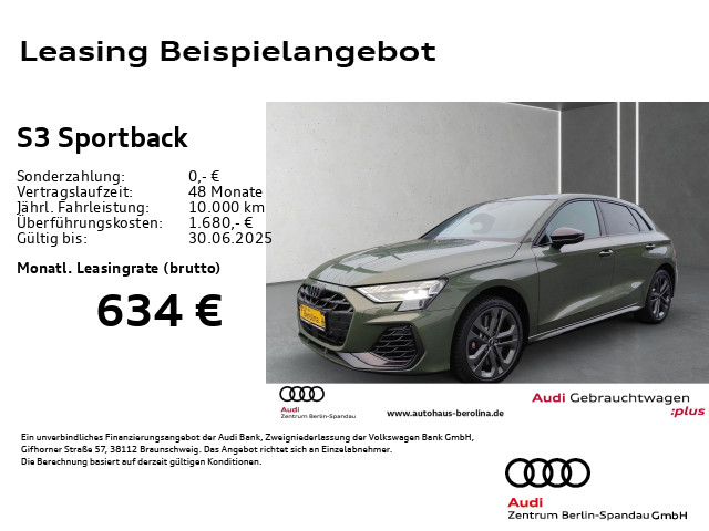 S3 Sportback *MATRIX*PANO*SONOS*Opt.-Schwarz+*