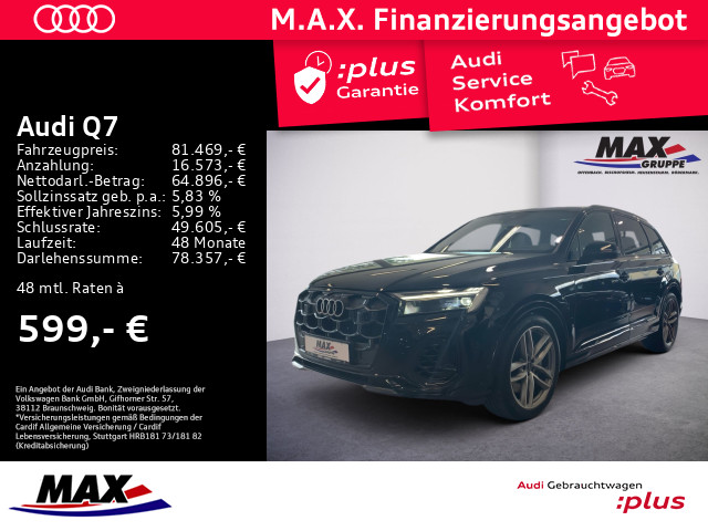 Q7 55 TFSI e QUATTRO S-LINE LED+PANO+AHK+HUD+B&O