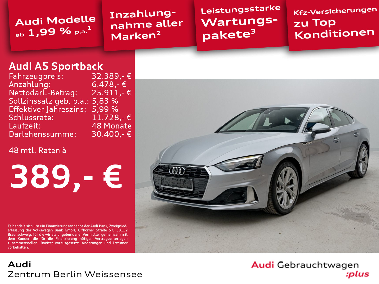 Audi A5 Sportback 40 TDI S-TRO QUT APP