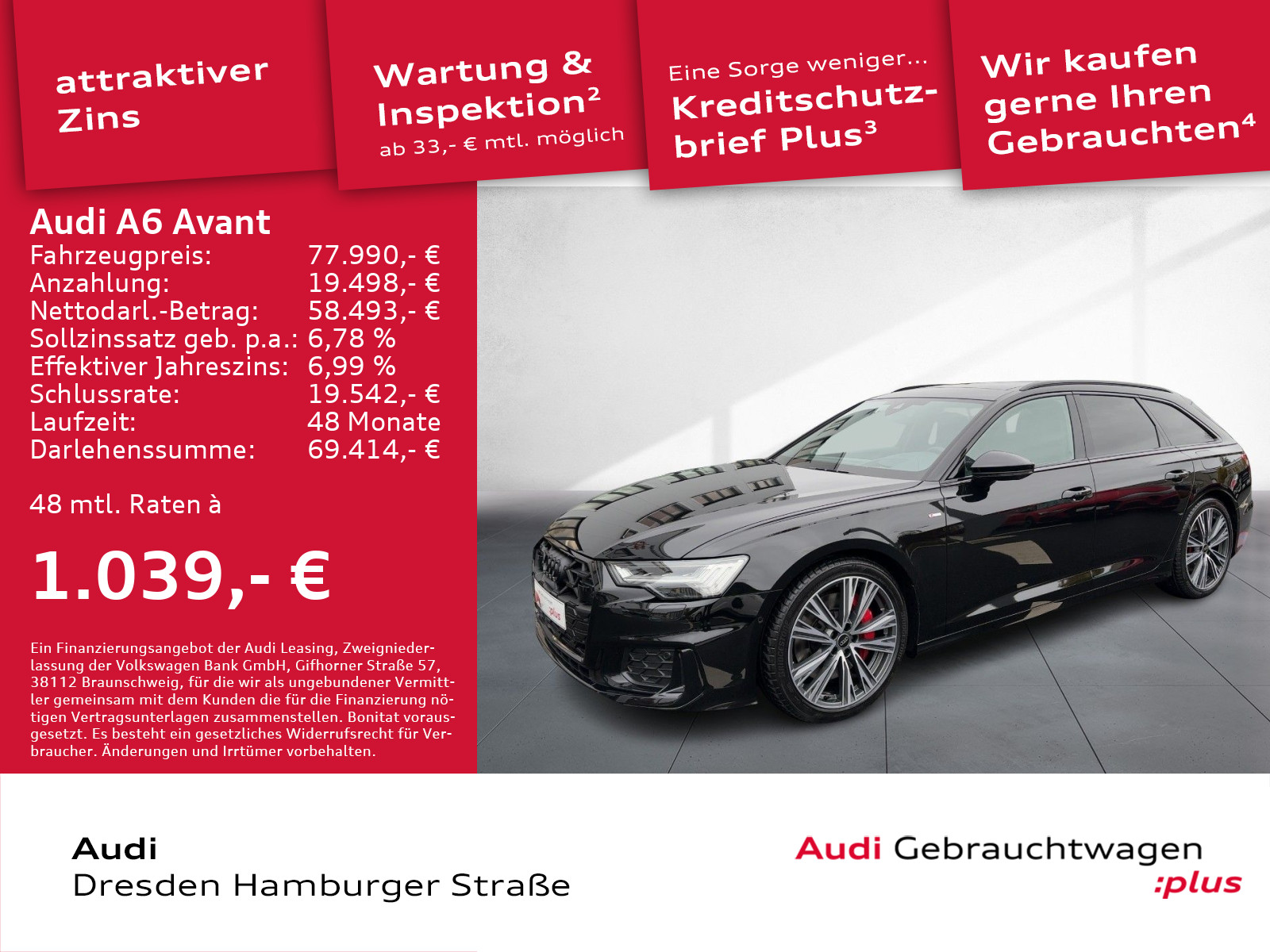 A6 Avant 55TFSI e S line Q. Matrix Pano AHZV