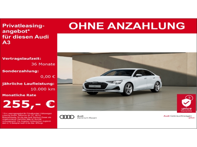 A3 Limousine 30 TFSI Advanced LED NAV PLUS RÜFA PDC MUFU FSE