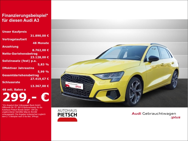 A3 Sportback 30 TFSI S line AHK ACC DigCockpit