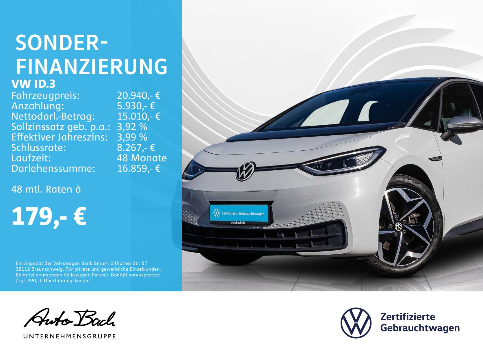 ID.3 Pro Performance First Edition Automatik, LED-Matrix, Navi, Rückfahrkamera, ACC, App-Connect, Klima