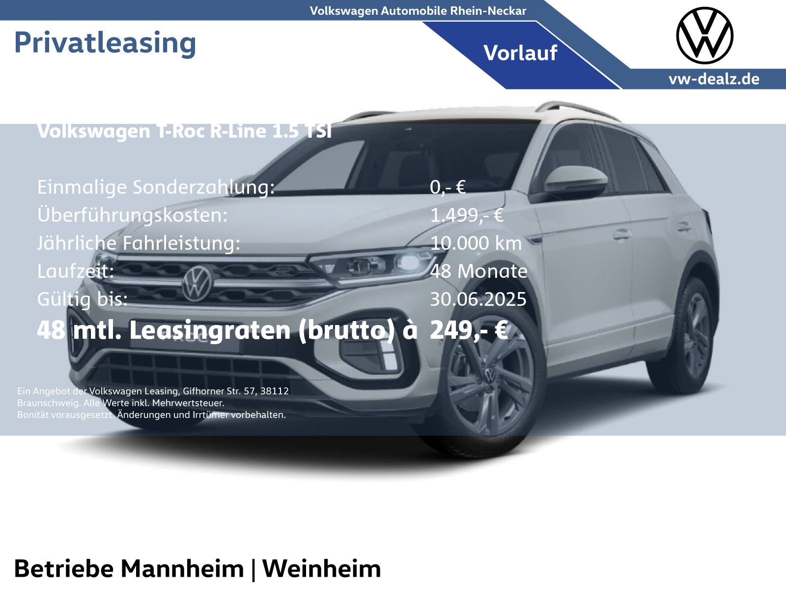 T-Roc R-Line 1.5 TSI OPF DSG
