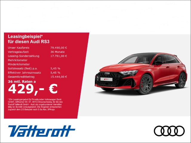 RS3 2.5 TFSI Sportback Keramik ACC Leder Navi Panorama