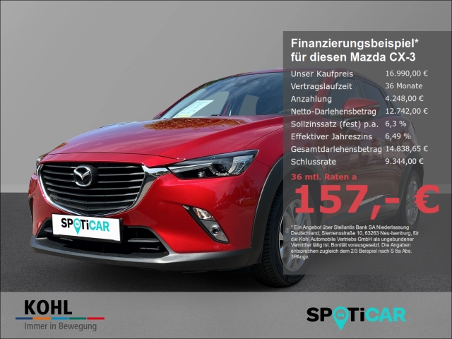 CX-3 Exclusive-Line 2.0 SKYACTIV-G 120 Start-Stop Ausparkassistent Spurwechselassistent