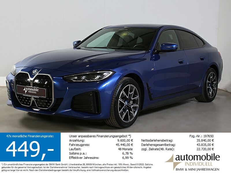 i4 eDr. 40 Gran Coupé M Sportpaket H&K Widescree