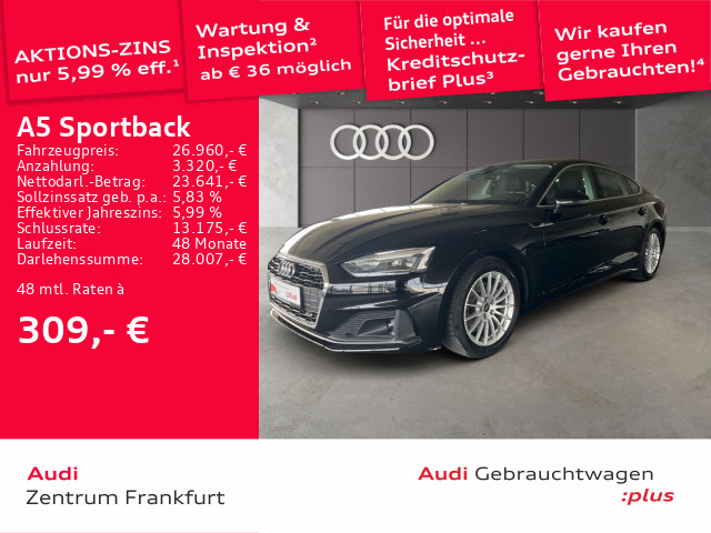 A5 Sportback 35 TFSI S tronic Navi Tempomat DAB PDC Sitzheizung