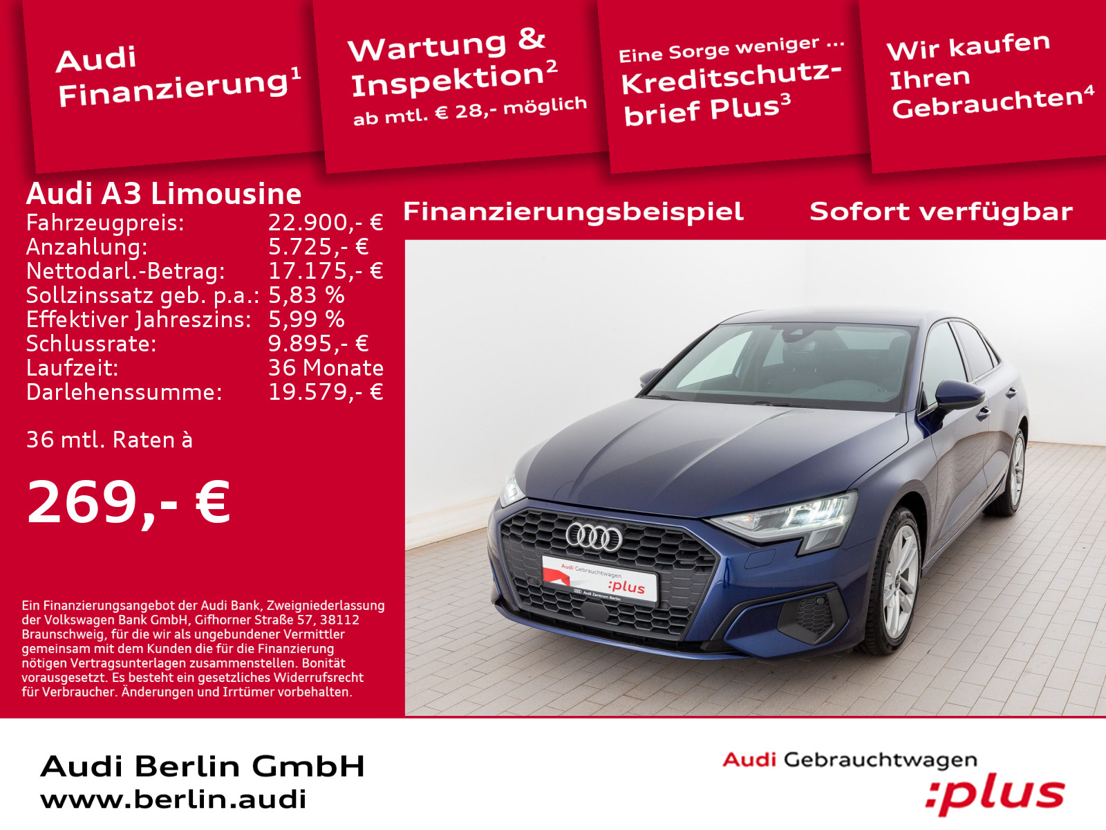 A3 Limousine 35 TFSI 6-Gang PDC NAVI VIRTUAL