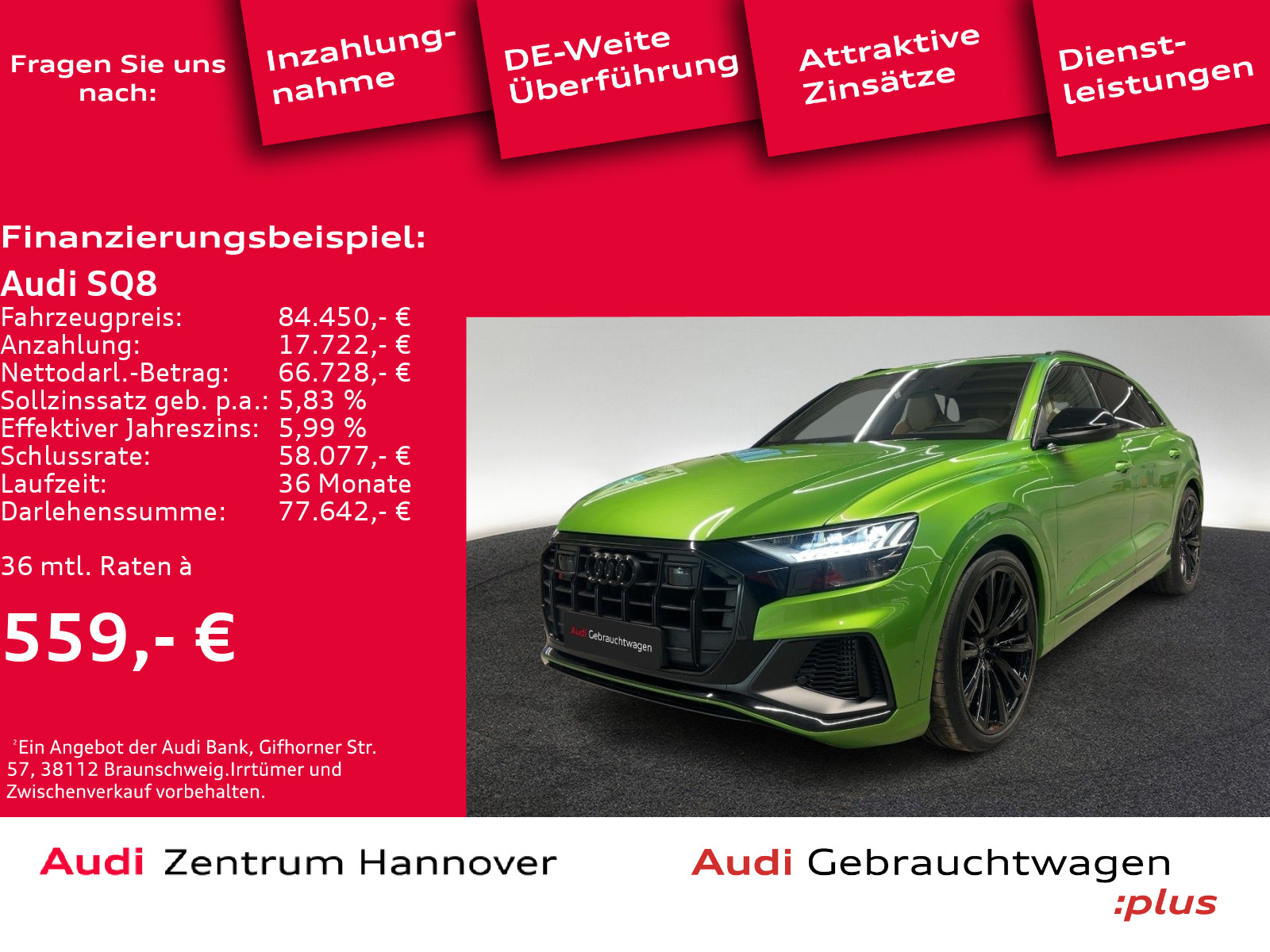 SQ8 4.0 TFSI quattro Audi exclusive Pano AHK