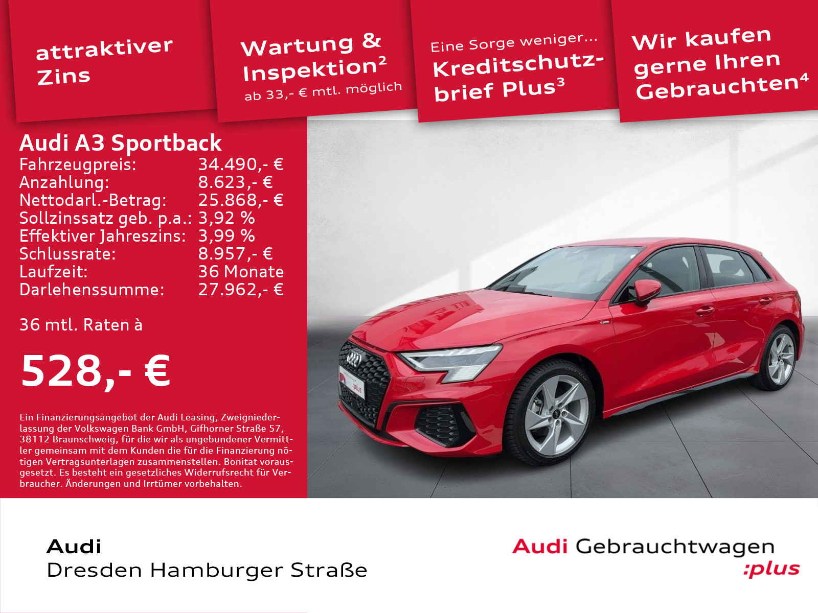 A3 Sportback 35 TFSI S line Matrix Navi S tronic