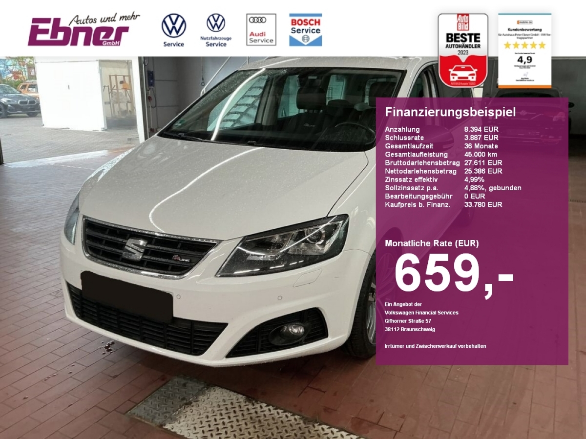 Alhambra FR TSI DSG 7SITZE STANDHZG+KEYLESS+KAMERA+XENON+NAVI+APP+18 ALU!