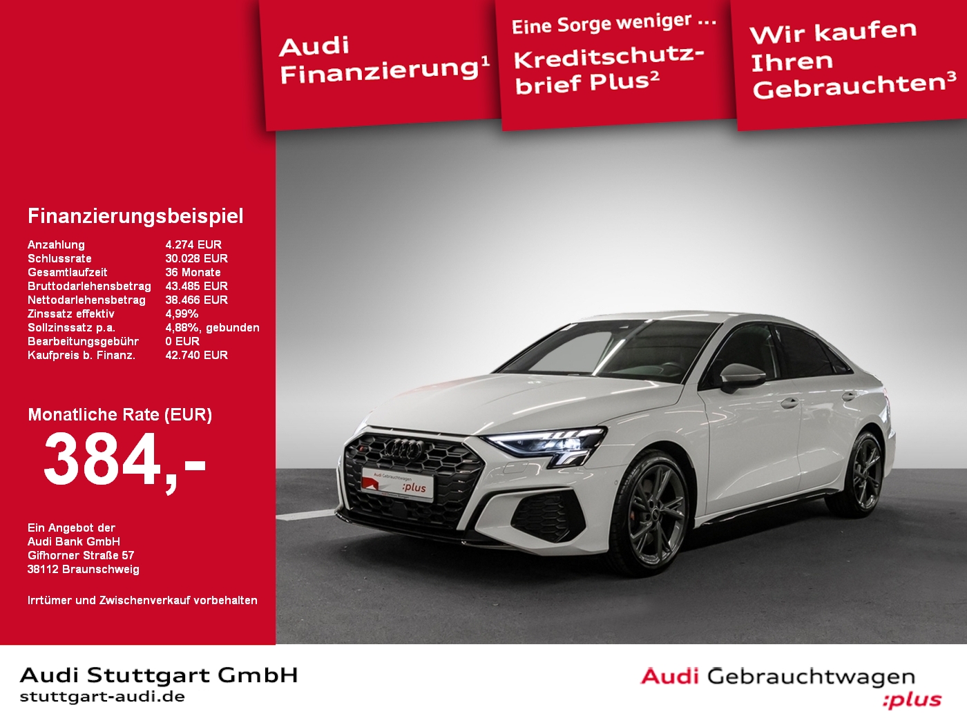 S3 Limousine 2.0 TFSI quattro LED virtCo Kamera