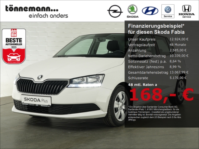 Fabia COOL PLUS MPI+BLUETOOTH+KLIMAANLAGE+SITZHEIZUNG+LED-TAGFAHRLICHT