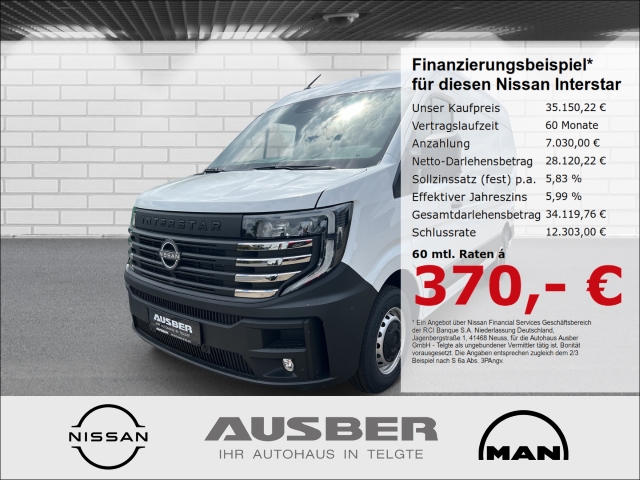 Interstar -AKTIONSFAHRZEUG- 3,5t L2H2 150dCi FWD N-Connecta Winterpaket AHK Türen270° Holzboden BF
