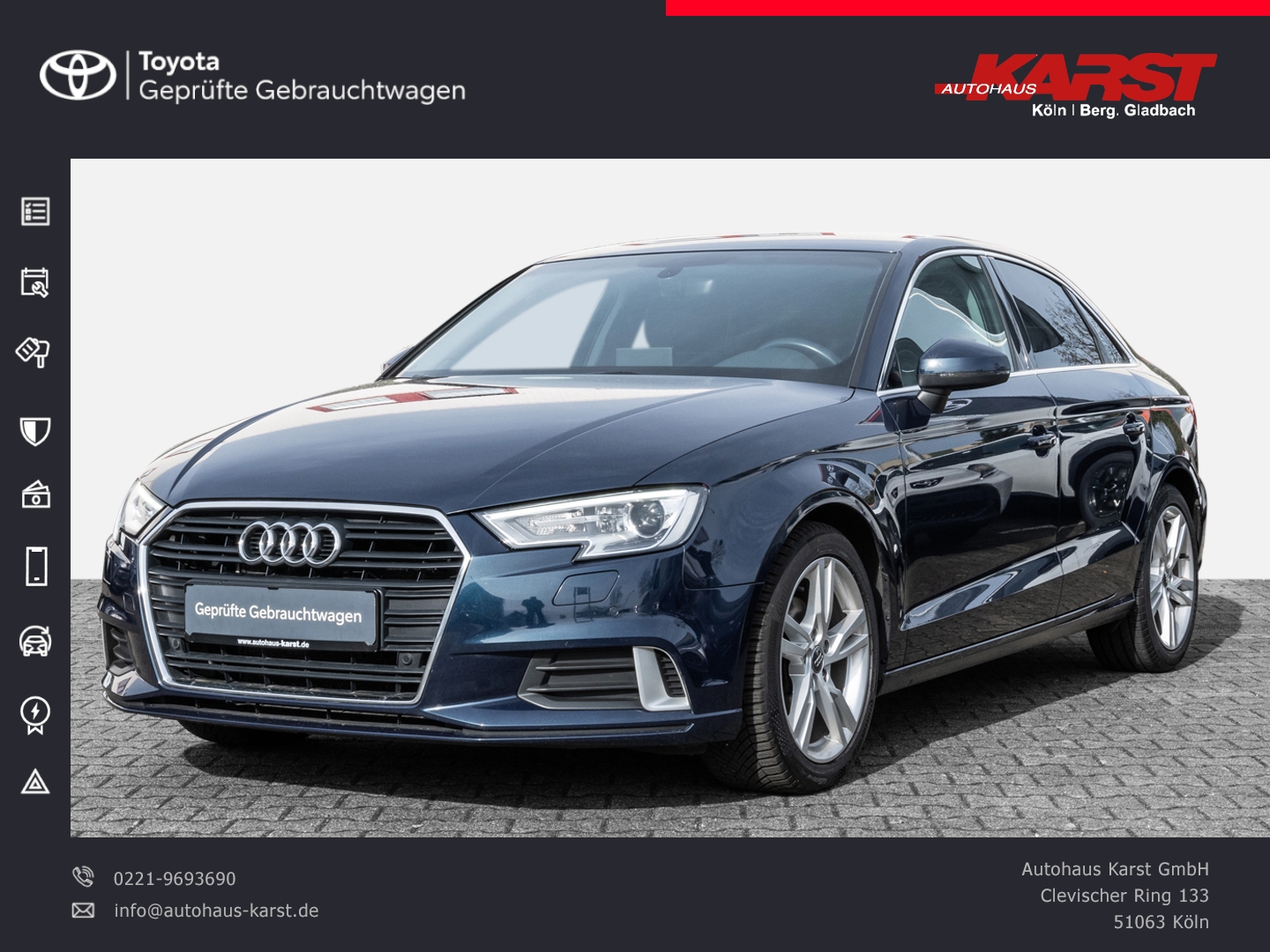 A3 35 TFSI Stronic Sport ausfahrbarer Bildschirm