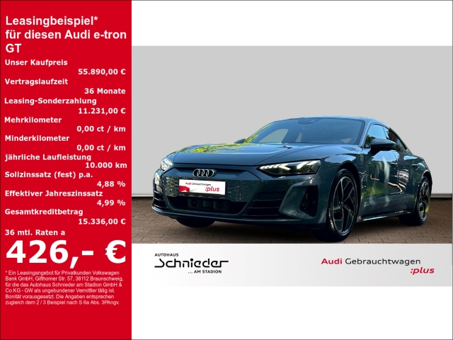 e-tron GT quattro Matrix LED Pano Kamera Alu 20 CarPlay Leder Soundsystem Klimaautom e-Sitze