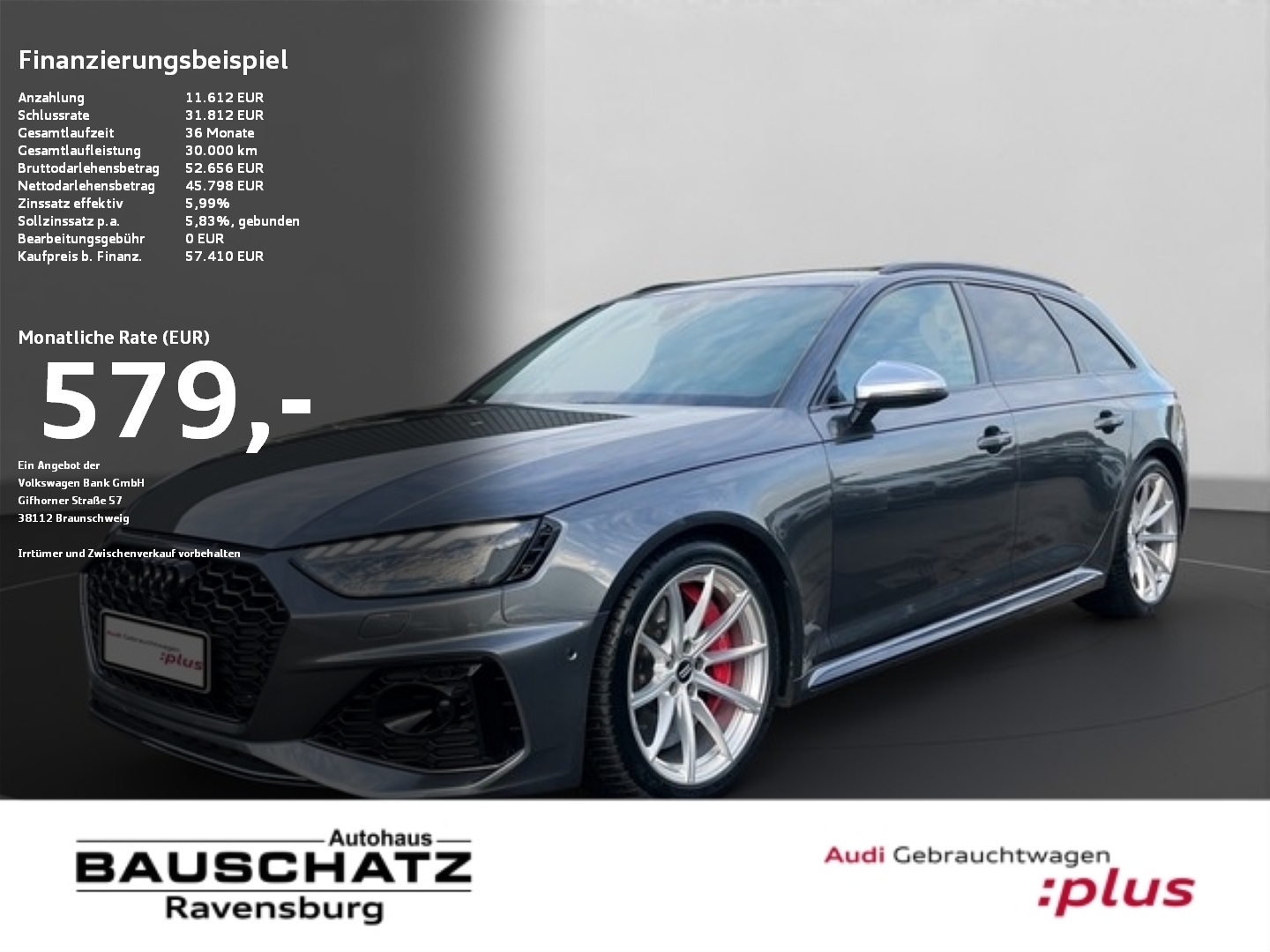 Audi RS4 2.9 TFSI quattro Avant 280 km h