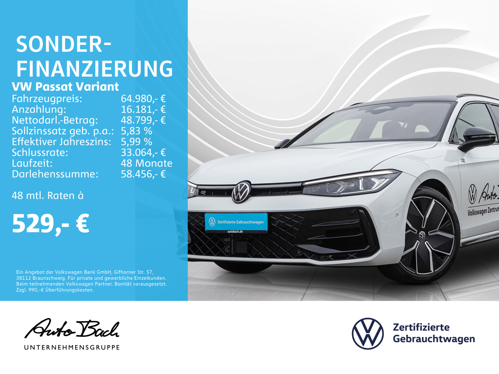 Passat Variant 2.0 TSI "R-Line" 4M DSG Navi LED Standhzg Panorama ACC DCC HuD AHK