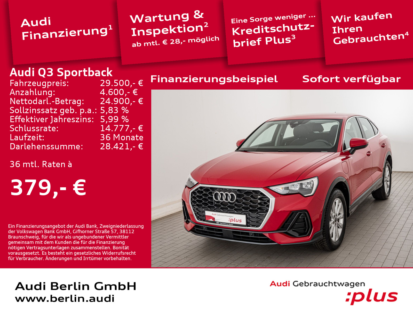 Q3 Sportback 45 TFSI e S tr. NAVI RFK VIRTUAL
