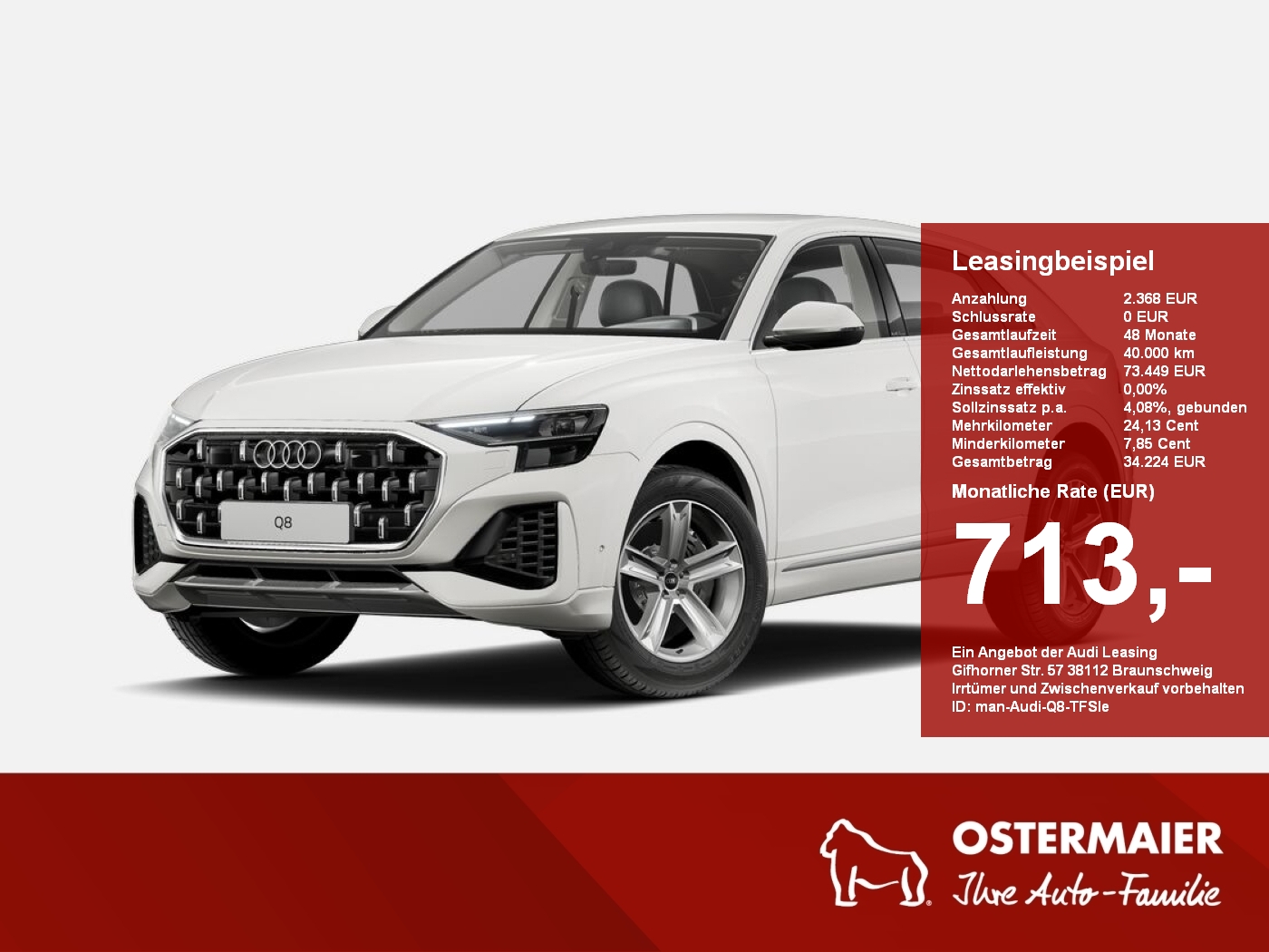 Q8 SUV 55 TFSI e quattro 290 kW tiptronic * GEWERBEANGEBOT *