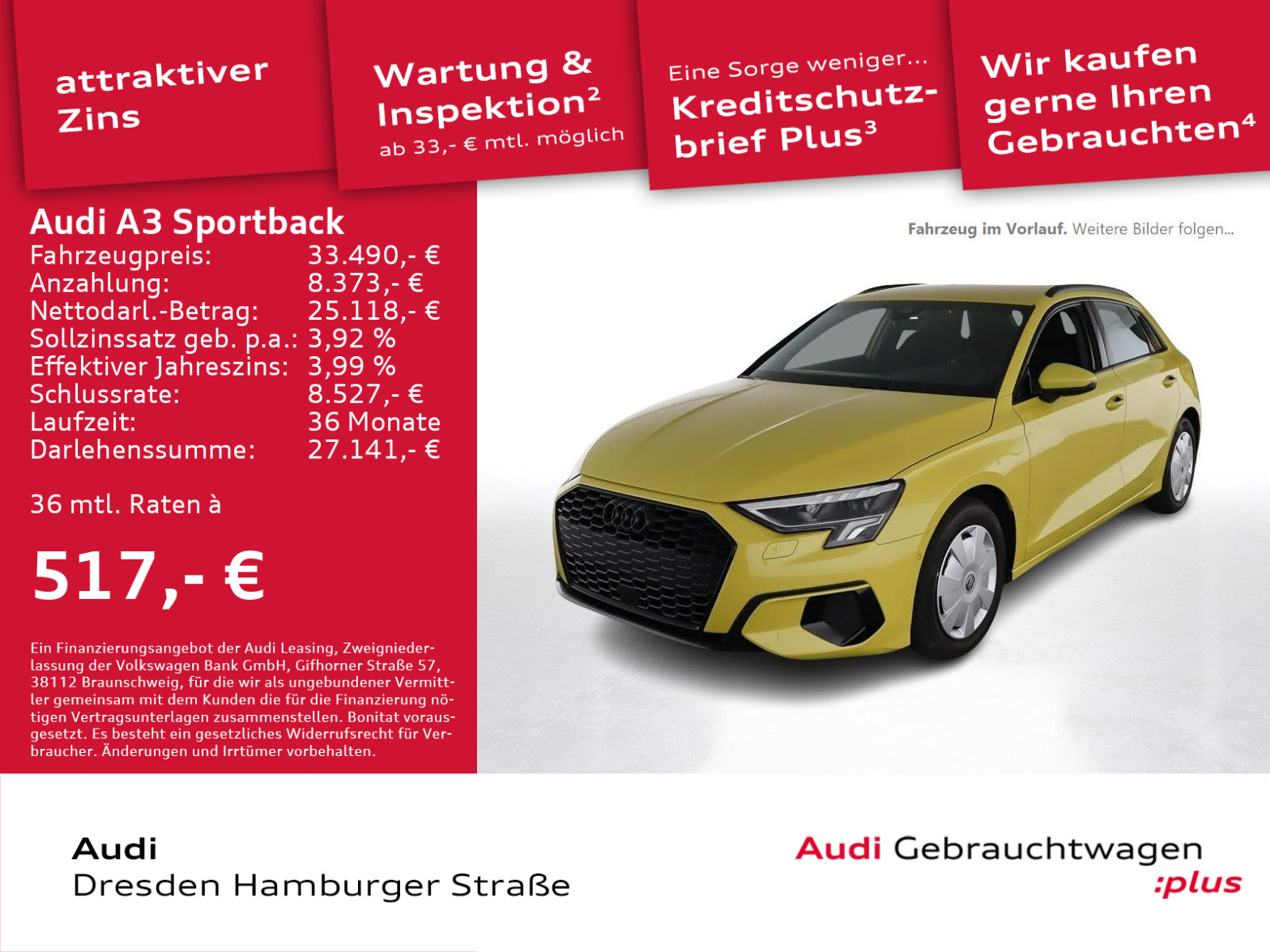 A3 Sportback 30 TDI advanced LED Navi