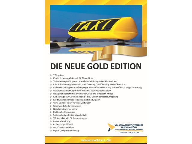 Volkswagen Touran TAXI DIE GOLD-EDITION