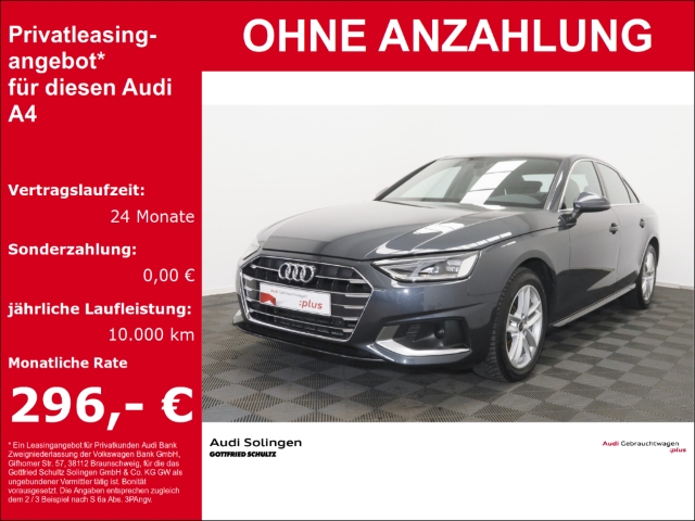 Audi A4 0.0 Lim 35 TDI advanced Anschlussgarantie 3 Jahre 1000 KM